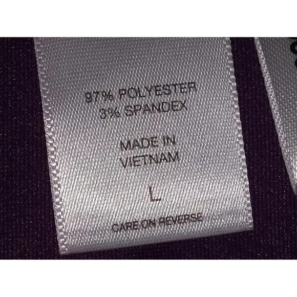 7th Avenue Womens Top Purple Flutter Sleeve Blouse Asymmetrical Hem Size L - Picture 11 of 11